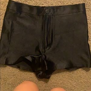 Leather shorts size medium